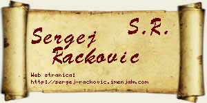 Sergej Racković vizit kartica